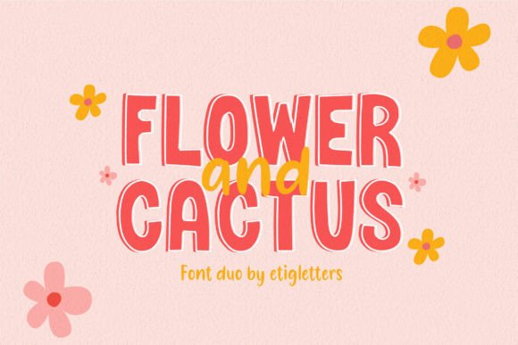 Flower and Cactus Duo Font