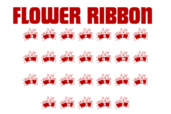 Flower Ribbon Font preview 3