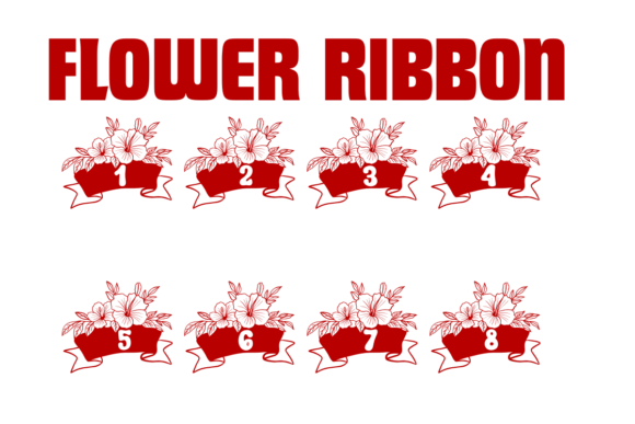Flower Ribbon Font preview 4