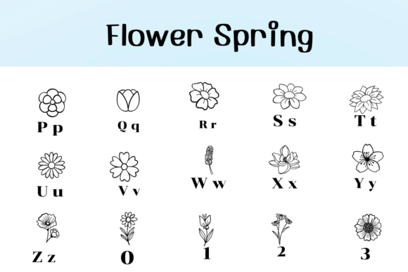 Flower Spring Font preview 3