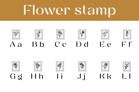 Flower Stamp Font preview 2