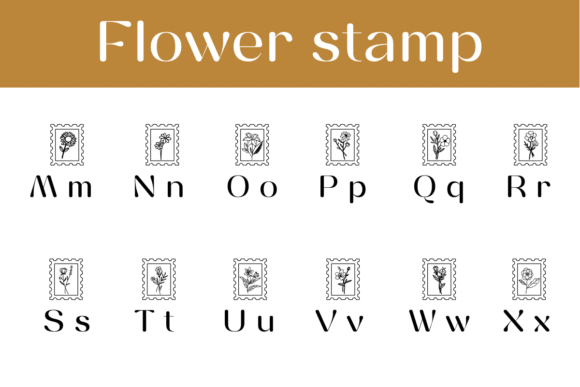 Flower Stamp Font preview 3