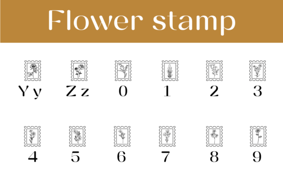 Flower Stamp Font preview 4