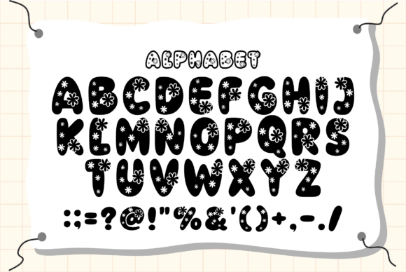 Flowers Font preview 3