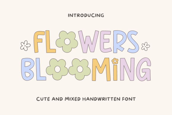 Flowers Bloooming Font preview 2