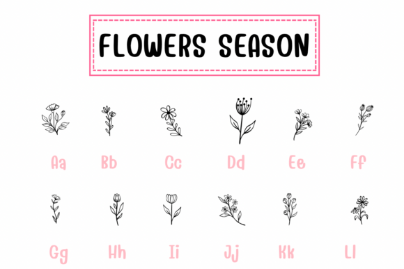 Flowers Season Font preview 2