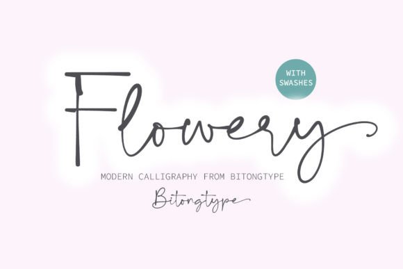 Flowery Font preview 2