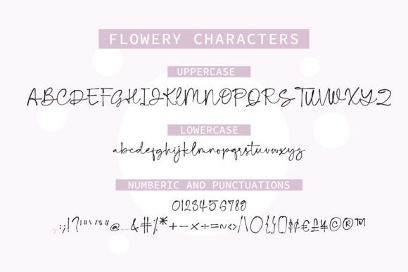 Flowery Font preview 4