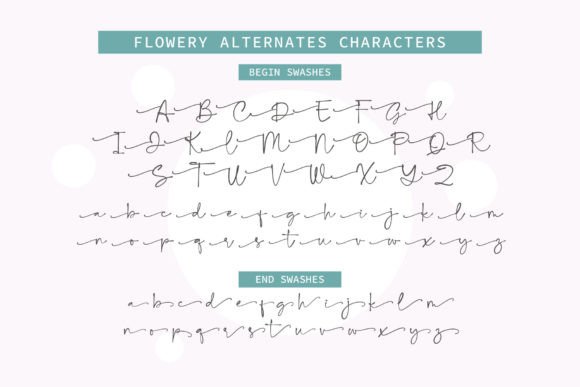 Flowery Font preview 6