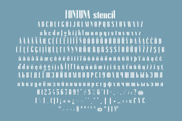 Fontuna Stencil Font preview 3