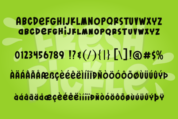 Fresh Pickle Font preview 2