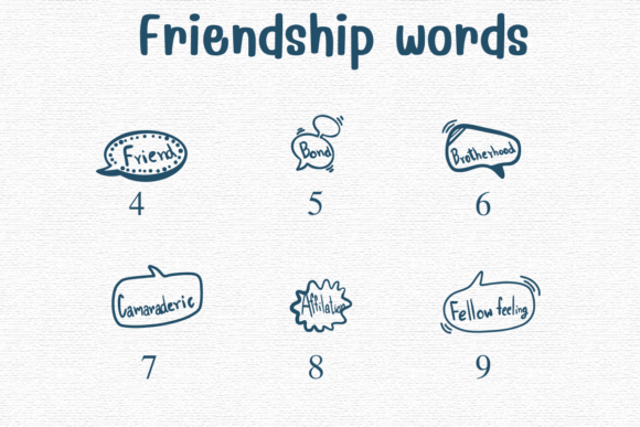 Friendship Words Font preview 4