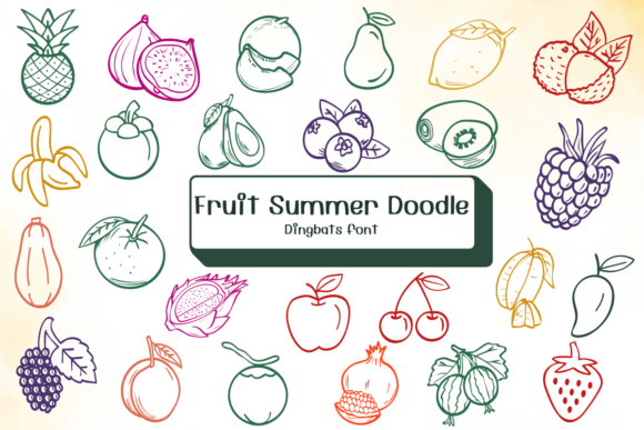 Fruit Summer Doodle Font