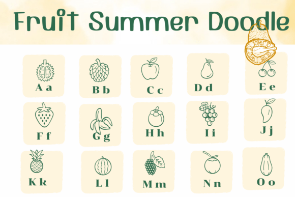 Fruit Summer Doodle Font preview 2