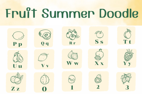 Fruit Summer Doodle Font preview 3