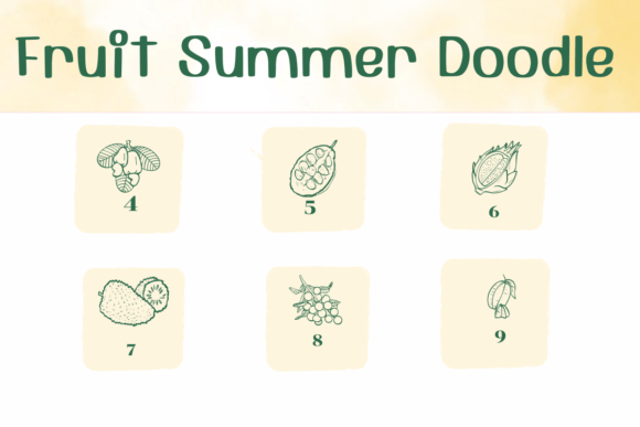 Fruit Summer Doodle Font preview 4