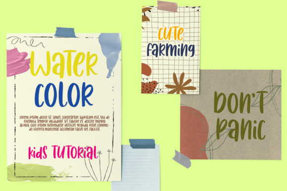 Fun Frog Font preview 4