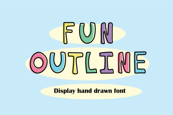 Fun Outline Font preview 2