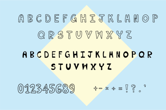 Fun Outline Font preview 3