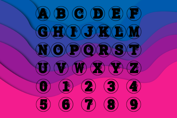 Bowling Ball Font preview 4