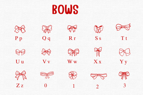 Bows Font preview 3