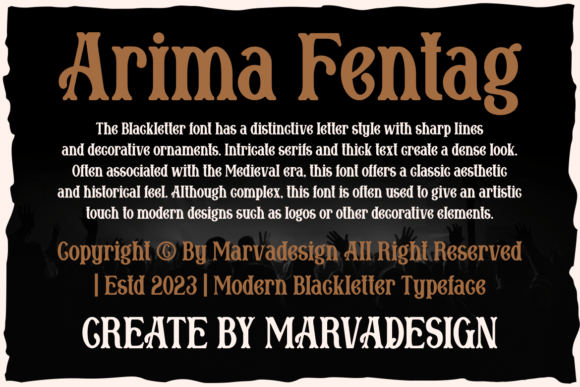 Arima Fentag Font preview 2