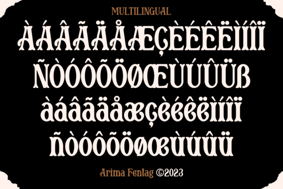 Arima Fentag Font preview 4