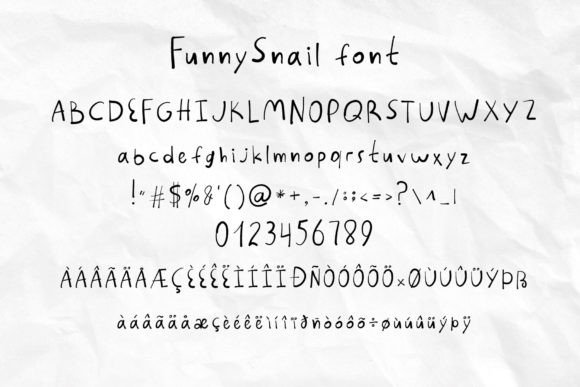Funnysnail Font preview 4