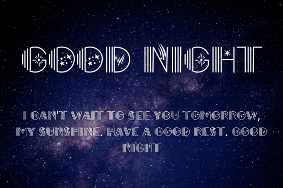 Galaxy Font preview 4