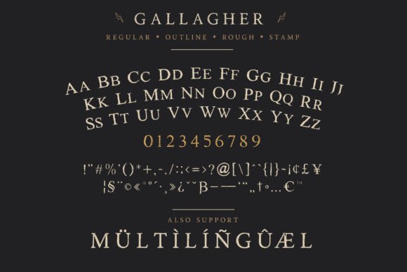Gallagher Font preview 4