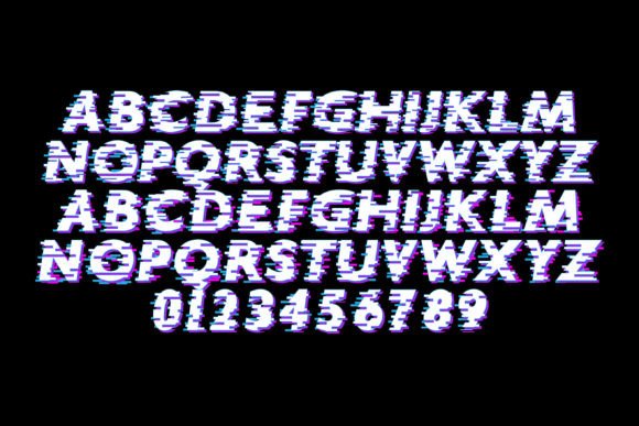 Game Glitch Font preview 4