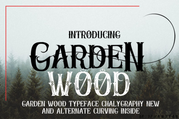 Garden Wood Font preview 2