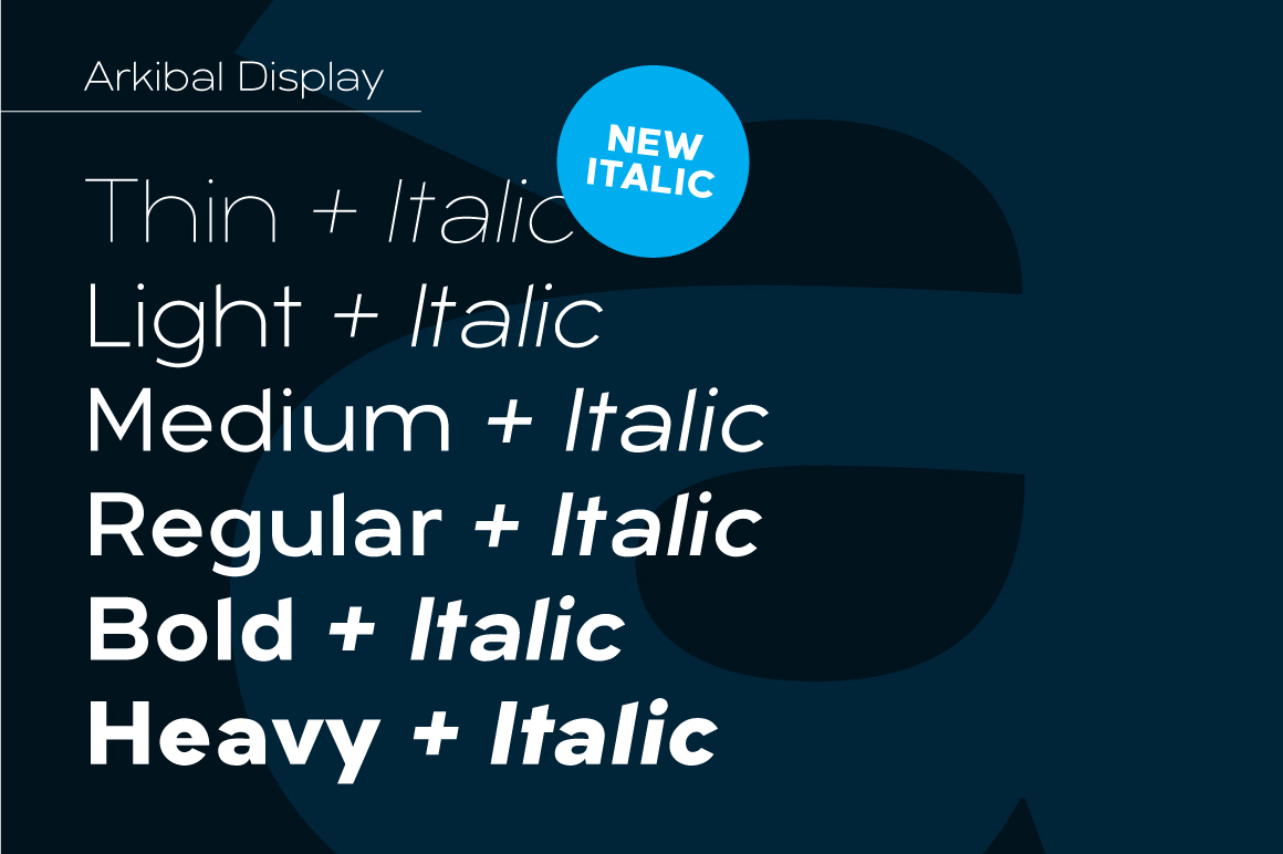 Arkibal Display Font preview 2