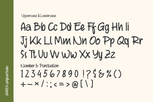 Gareh Font preview 2