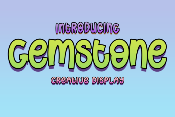 Gemstone Font preview 2