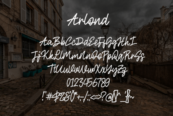 Arlond Font preview 2