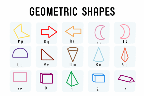Geometric Shapes Font preview 3