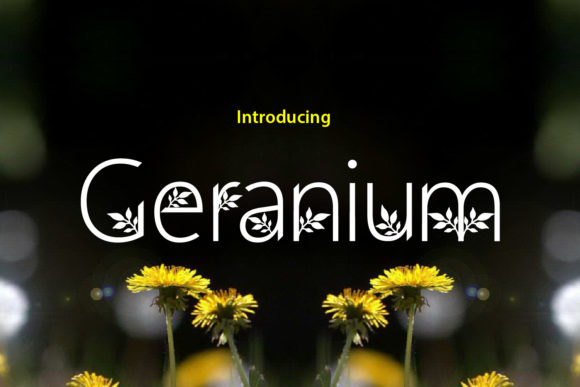 Geranium Font preview 2