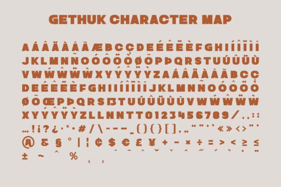 Gethuk Font preview 3