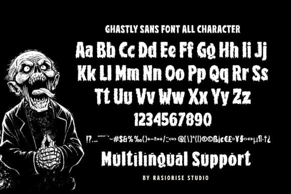Ghastly Sans Font preview 2