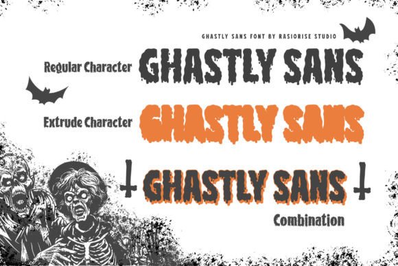 Ghastly Sans Font preview 3