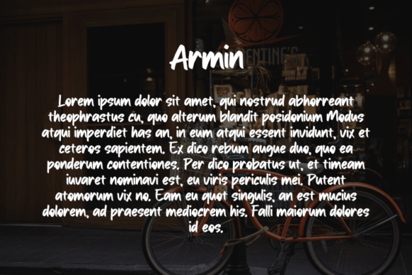 Armin Font preview 3