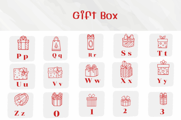 Gift Box Font preview 3