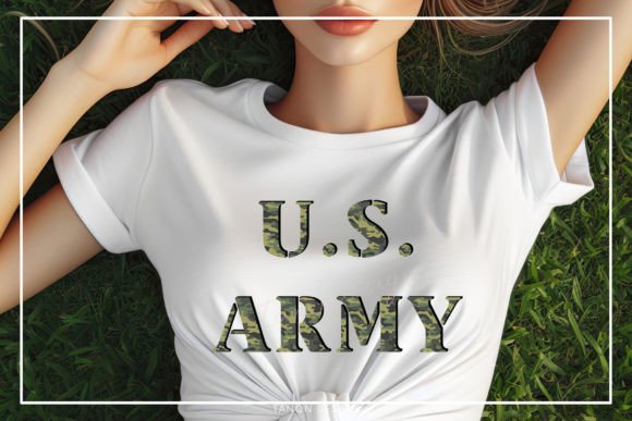 Army Camouflage Font preview 3