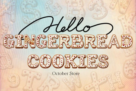 Gingerbread Cookies Font preview 2