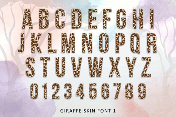 Giraffe Skin Font preview 2