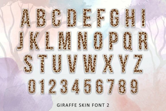 Giraffe Skin Font preview 3