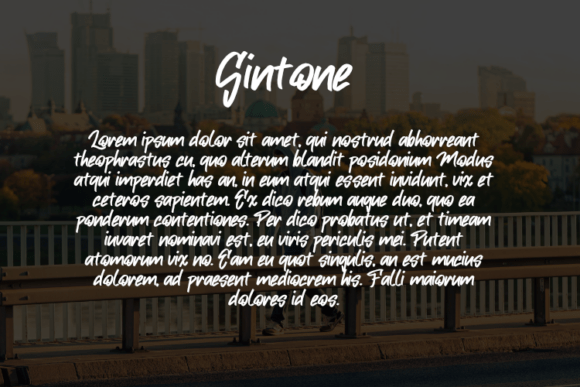 Gintone Font preview 3