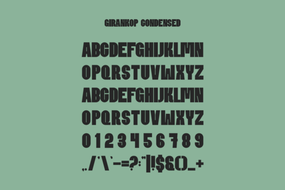 Girankop Condensed Font preview 3