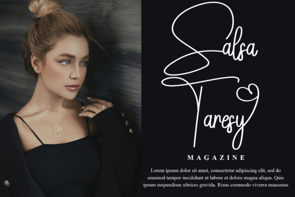 Girly Signature Font preview 2